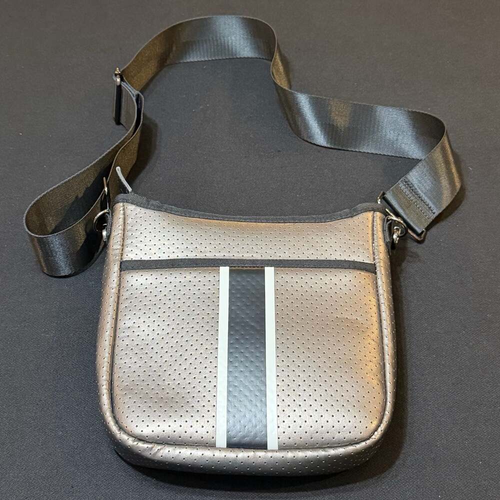 Haute Shore Jeri Crossbody Bag in Metallic Perforated Neoprene